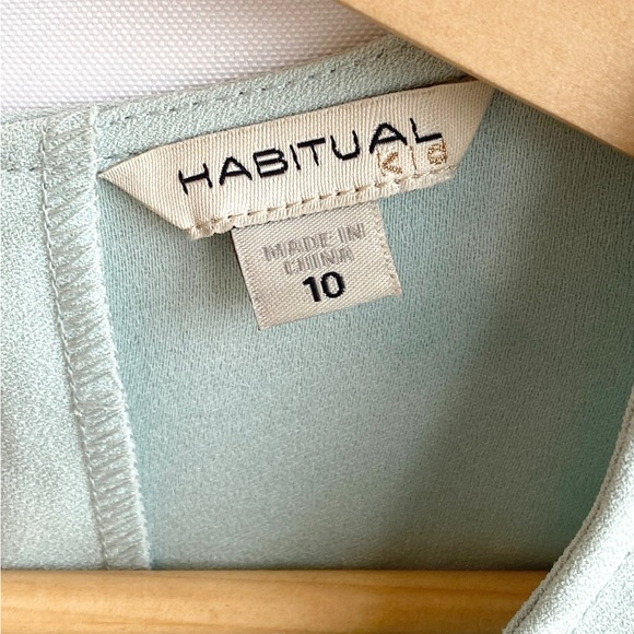 Habitual Girls | EASTER | Pastel Blue Ruffle Dress | Side Tie Waist | Size 10 - Picture 3 of 9